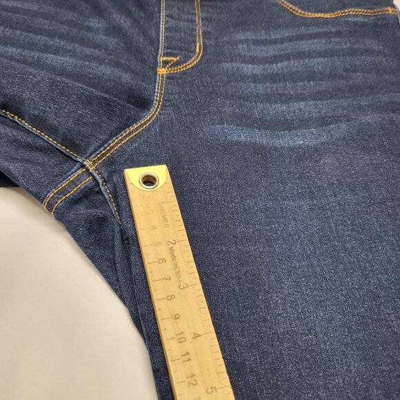 Nine West Jeans Womens Size 8 Heidi Pull On Skinny Crop Stretch Pockets Darkwash - Picture 13 of 16